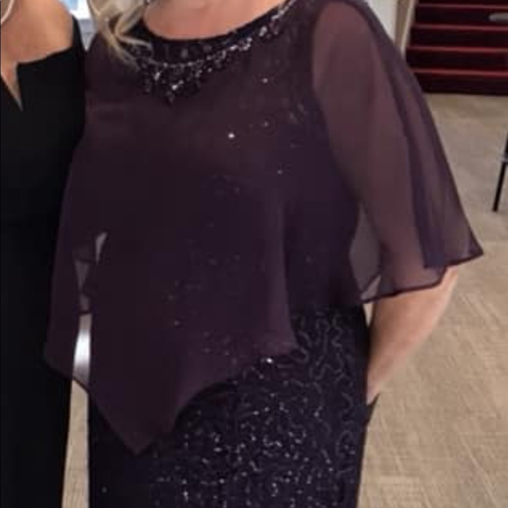 Mother of the Bride/Groom plum dress - Picture 7 of 8